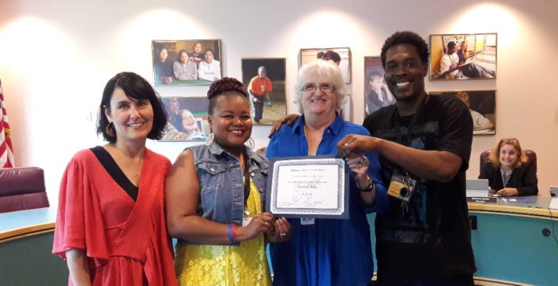 Board Chair Mary Botkin Presents Appreciation Certificate to STARS