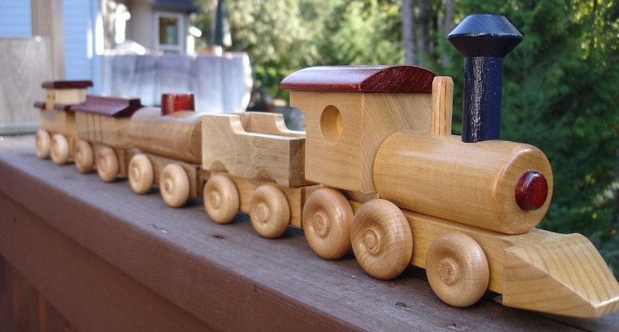 Wooden Train by Marc Staino