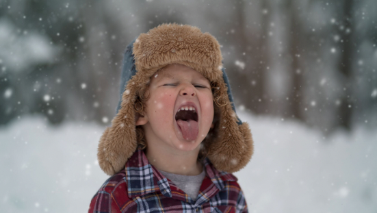 Child in Snow Photo