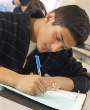 Teen Boy Writing